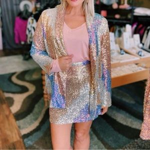 Oversized Sequin Blazer